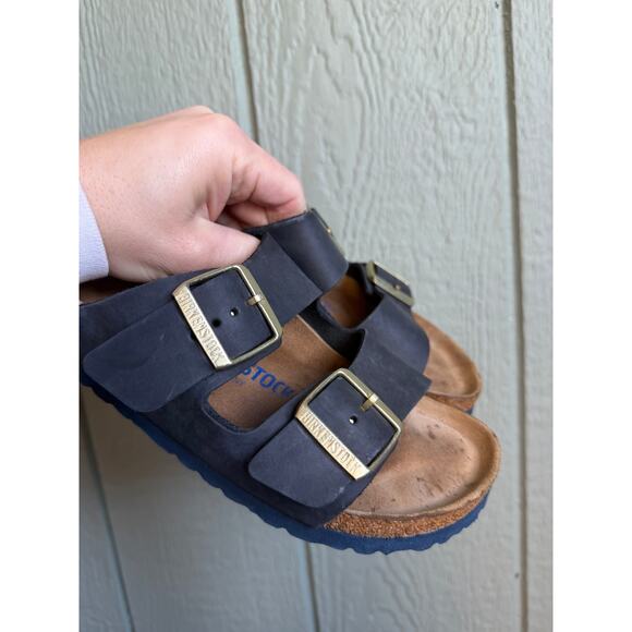 Birkenstock Arizona Sandals Midnight Blue Size 38 Women's - Picture 7 of 7